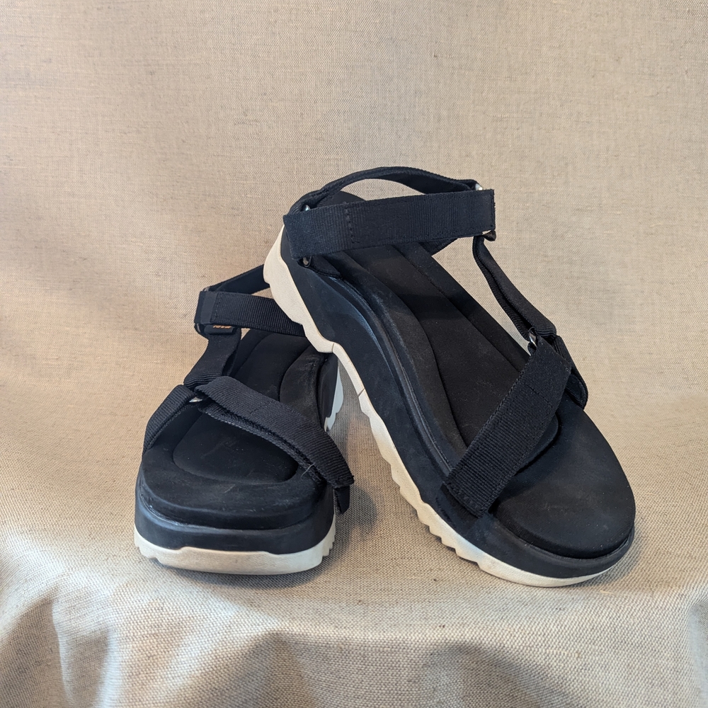 Women's Platform TEVA Black Sandals Size 10